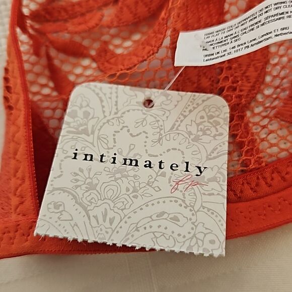 Free People Women's Lace Bralette Racer Back Bra Henna Red Small - Picture 13 of 16